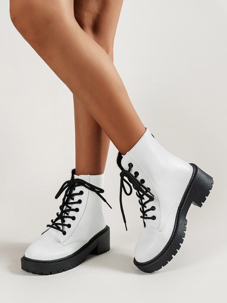 Lace-up Front Combat Boots | SHEIN