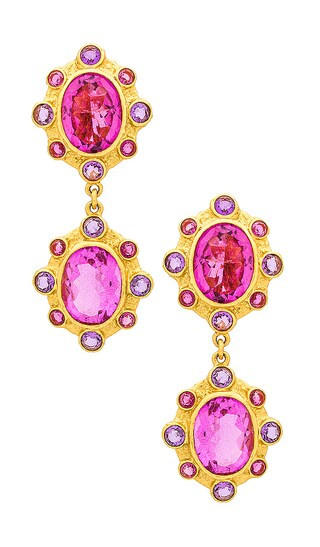 Calypso Earrings in Amethyst Quartz & Pink Quartz | Revolve Clothing (Global)
