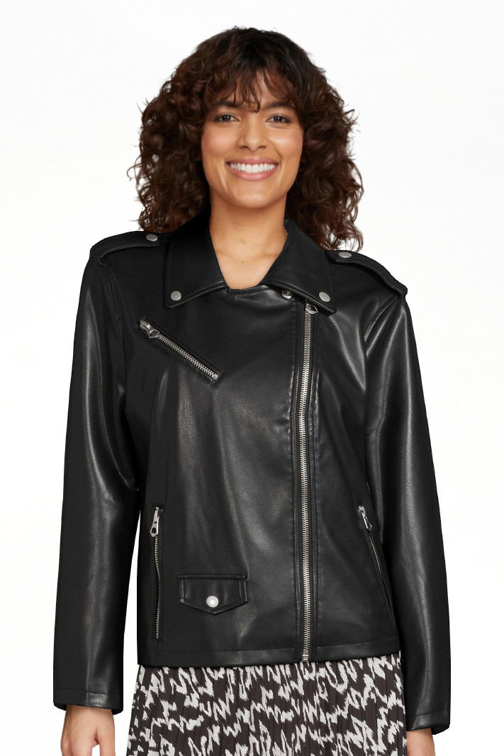 Scoop Women's Faux Leather Moto Jacket | Walmart (US)