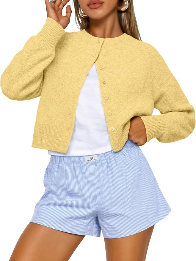 Trendy Queen Cropped Cardigan Sweaters for Women Y2k Fall Fashion Clothes 2026 | Amazon (US)