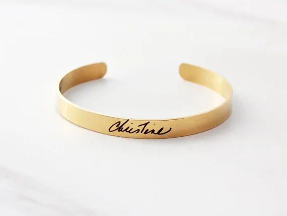 Actual Signature Bracelet  Actual Engraved Handwriting | Etsy | Etsy (US)