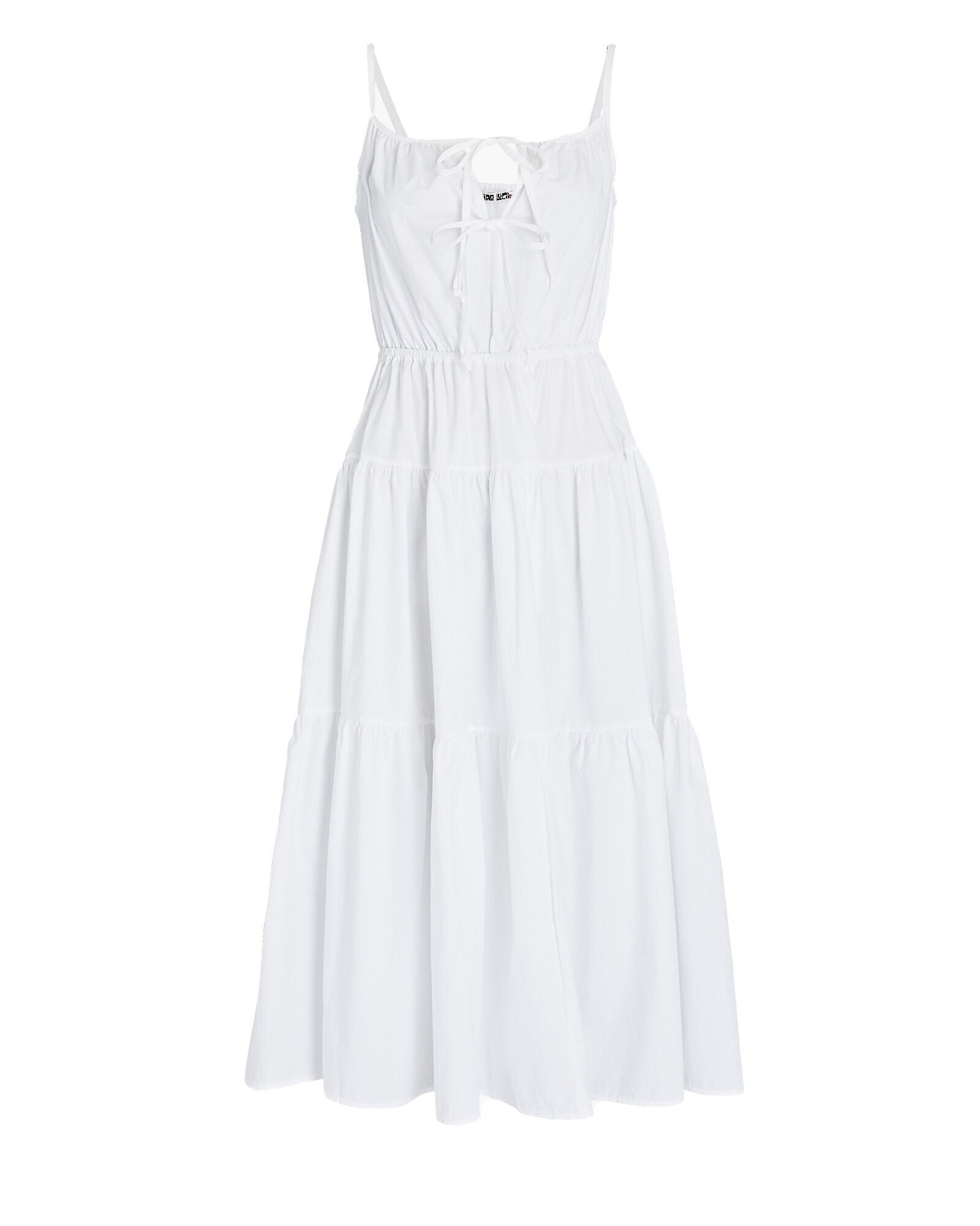 Brigada Tie-Front Poplin Midi Dress | INTERMIX