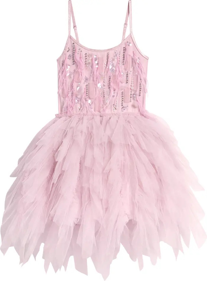 Tutu Du Monde Kids' Plume Embellished Tiered Tutu Party Dress | Nordstrom | Nordstrom