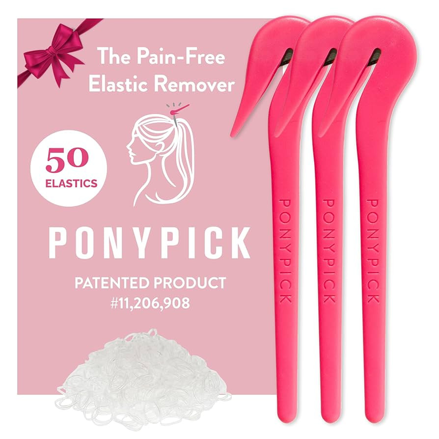THE PONY PICK Hair Elastic Rubber Bands Cutter Tool – Easy To Use, Pain Free, No Hair Damage ... | Amazon (US)