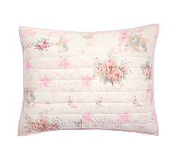 LoveShackFancy Floral Bow Patchwork Embroidered Quilted Sham | Pottery Barn (US)