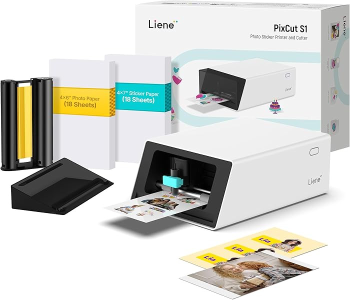 Liene PixCut S1 Color Sticker Printer & Cutting Machine - All-in-One Sticker Maker for DIY Crafts... | Amazon (US)