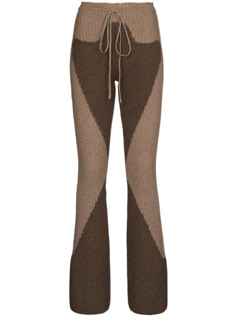 patterned knitted trousers | Farfetch (US)