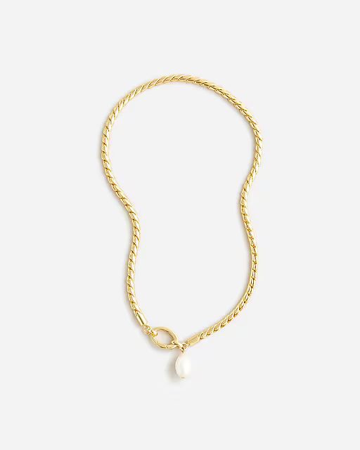 Rope chain freshwater pearl necklace | J.Crew US