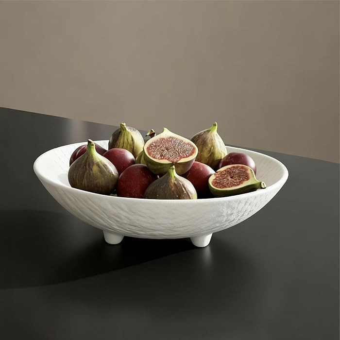 SEICASAYA 26 cm Footed Ceramic Serving Bowl Artistic Decorative Fruit Basket Centerpiece for Mode... | Amazon (CA)