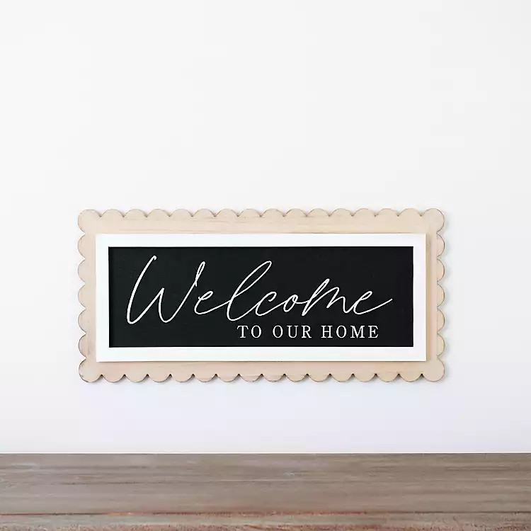 Scalloped Welcome to our Home Wall Plaque | Kirkland's Home