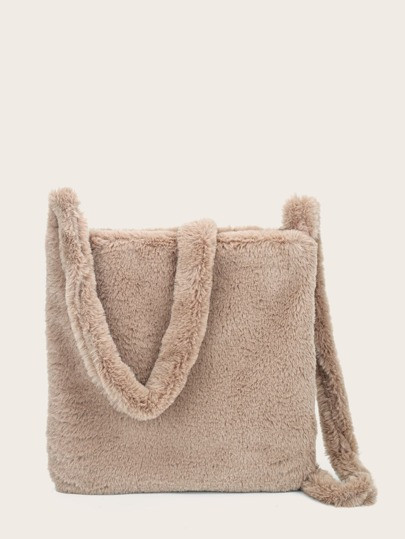 Minimalist Fluffy Crossbody Bag | SHEIN