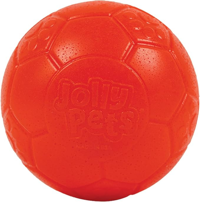 Jolly Pets Large Soccer Ball Floating-Bouncing Dog Toy, 8 inch Diameter, Orange | Amazon (US)