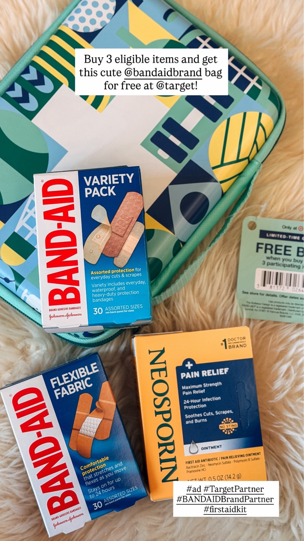 #ad Build your own First Aid Kit @target and get this @bandaidbrand cute sports themed first aid bag to keep everything together, for FREE! #TargetPartner #Target #BANDAIDBrandPartner #firstaidkit @Shop.LTK #liketkit https://on.ltk.com/+WGotX4P0moD-uGqAfBOOLw