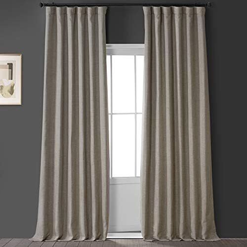 HPD Half Price Drapes BOCH-LN1857-108 Faux Linen Room Darkening Curtain (1 Panel), 50 X 108, Oatm... | Amazon (US)