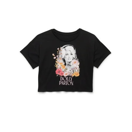 Wonder Nation Girls Dolly Parton Graphic Short Sleeve T-Shirt Sizes 4-18 | Walmart (US)