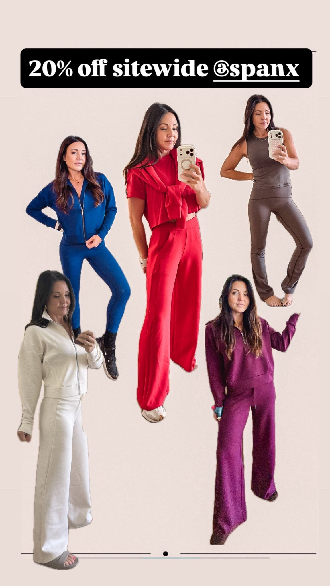 Last night to get 20% off Spanx sitewide 

I love their air essentials sets for travel and lounge and their booth boost bootcut leggings are my absolute favorite pants for workout! 

#LTKSaleAlert #LTKTravel #LTKfitnessgoals