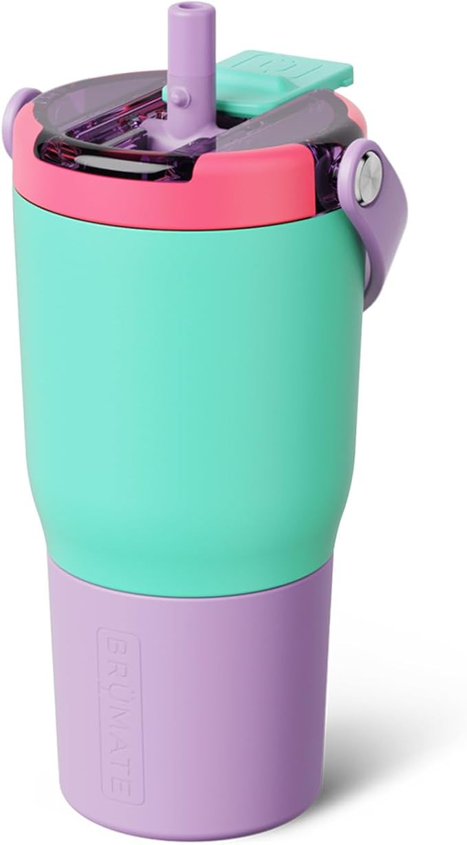 BrüMate Resa Flip 20oz Kids Travel Tumbler with Covered Flip Down Straw | 100% Leakproof Water B... | Amazon (US)