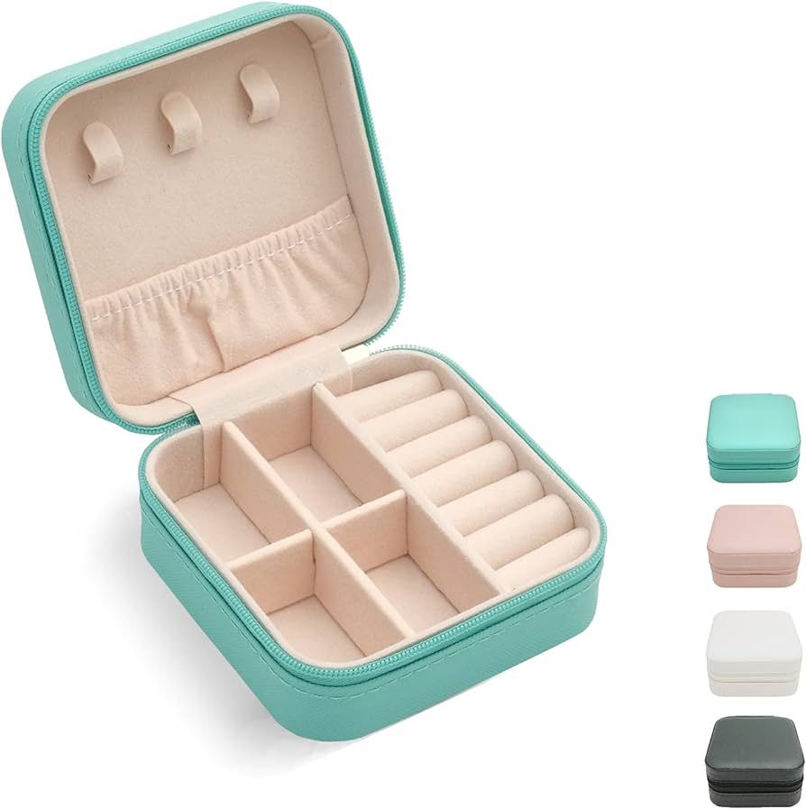 Mini Jewelry Travel Case, Small, Portable Organizer Portable Display Storage Box For Rings Earrin... | Amazon (US)