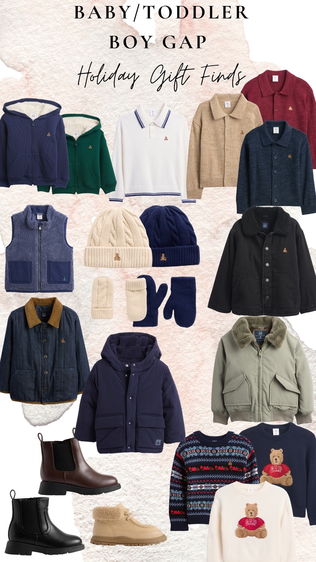 Cozy + cute GAP holiday finds for toddler boys — all the festive must-haves, comfy outfits, and easy gift ideas trending right now. These are perfect for photos, parties, and everyday cuteness.

toddler boy holiday gifts toddler boy christmas gifts gap toddler outfits holiday toddler outfits toddler boy holiday style toddler boy christmas outfit ideas gap holiday collection toddler winter outfits toddler boy sweaters toddler boy pjs holiday pajamas matching family pajamas festive toddler clothes toddler stocking stuffers toddler gift ideas 2025 trending toddler gifts toddler boy essentials cozy toddler outfits neutral toddler holiday outfits classic holiday style for toddlers toddler winter coats toddler beanies toddler holiday accessories toddler boy trends gap toddler christmas picks holiday sale toddler outfits cold weather toddler fashion toddler winter wardrobe holiday outfit ideas for boys toddler boy presents trendy toddler gifts toddler boy fashion holiday photo outfits for toddlers christmas morning outfits toddler boy holiday lookbook holiday toddler clothing ideas

#ToddlerBoyStyle #ToddlerHolidayOutfits #GAPKids #GAPHoliday #ToddlerGifts #HolidayGiftGuide2025 #ToddlerBoyFashion #KidsHolidayStyle #LTKKids #LTKHolidays #LTKGiftGuide #HolidayFinds #ToddlerOutfits #KidsWinterStyle #ChristmasOutfits #FestiveKidsStyle #NeutralKidsStyle #HolidayShopping #GAPFinds #LTKHome #LTKHolidayGifts

#LTKCyberWeek #LTKGiftGuide #LTKHoliday