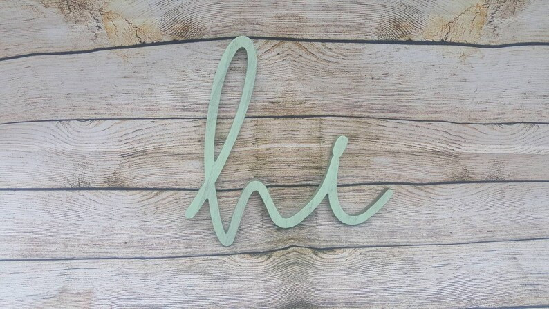Hi. Wall hanging. Welcome sign. Wooden. | Etsy (US)