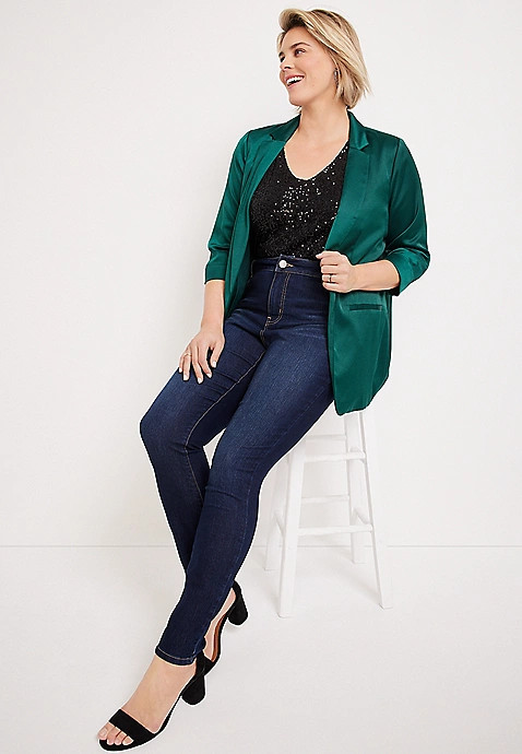 Plus Size m jeans by maurices™ Everflex™ Mid Fit Dark Wash Jean | Maurices