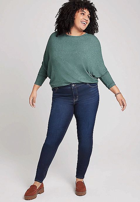 Plus Size m jeans by maurices™ Everflex™ Mid Fit Dark Wash Jean | Maurices