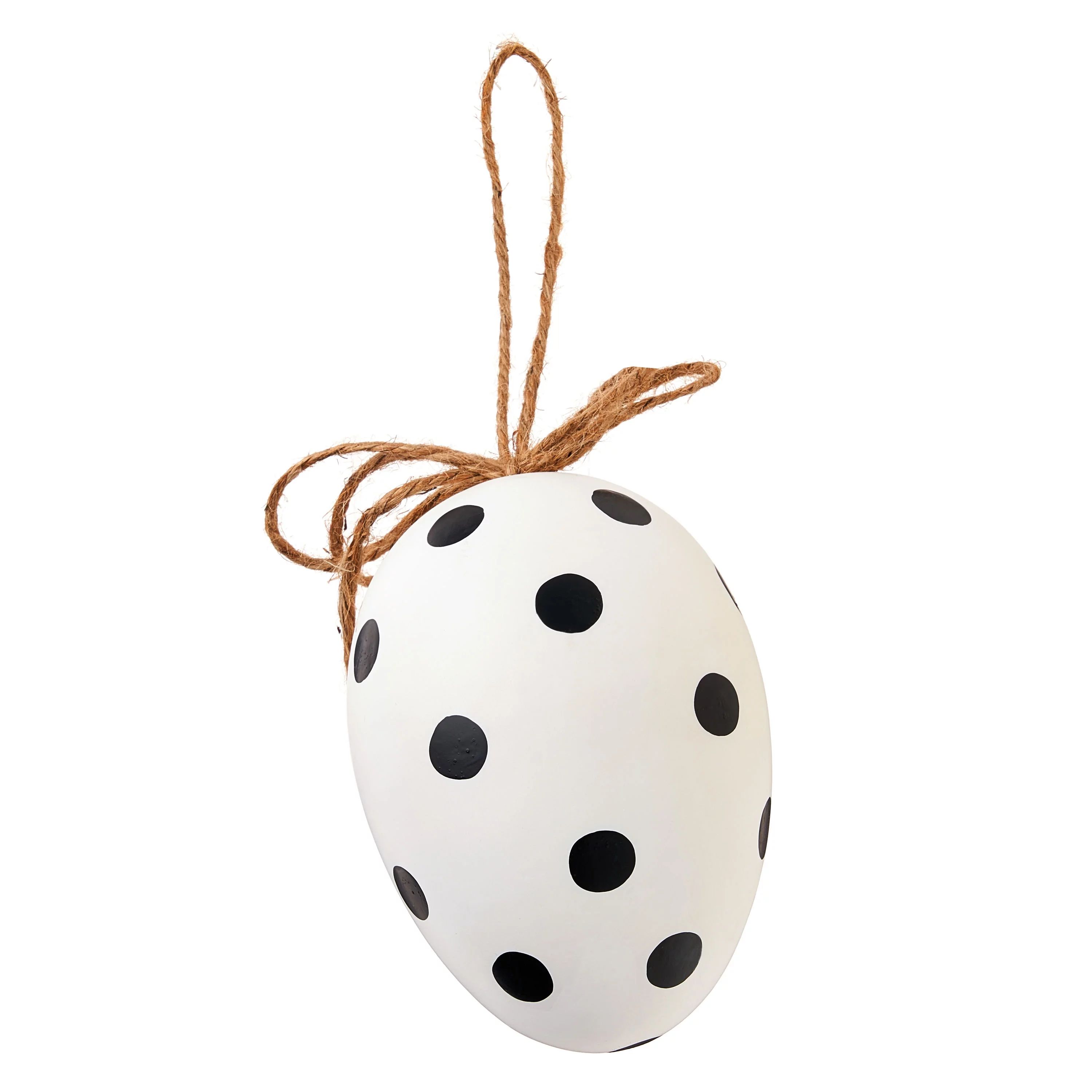 Way To Celebrate Easter Hanging Easter Egg Decoration, White And Black Dot | Walmart (US)