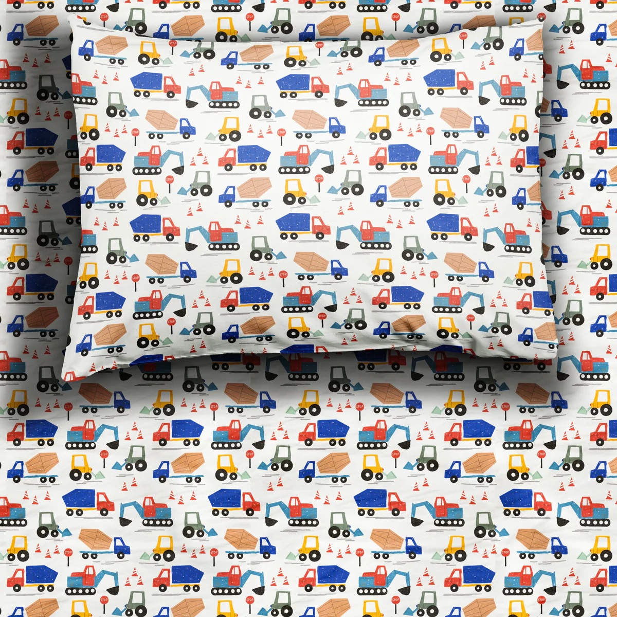 Construction Twin Sheet Set | Little Sleepies
