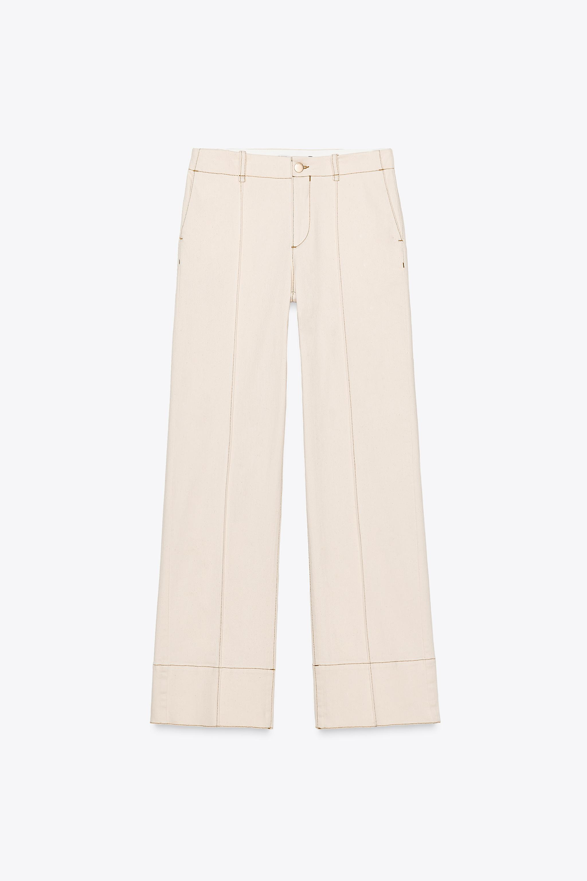 TOPSTITCHED BOOTCUT PANTS | Zara US