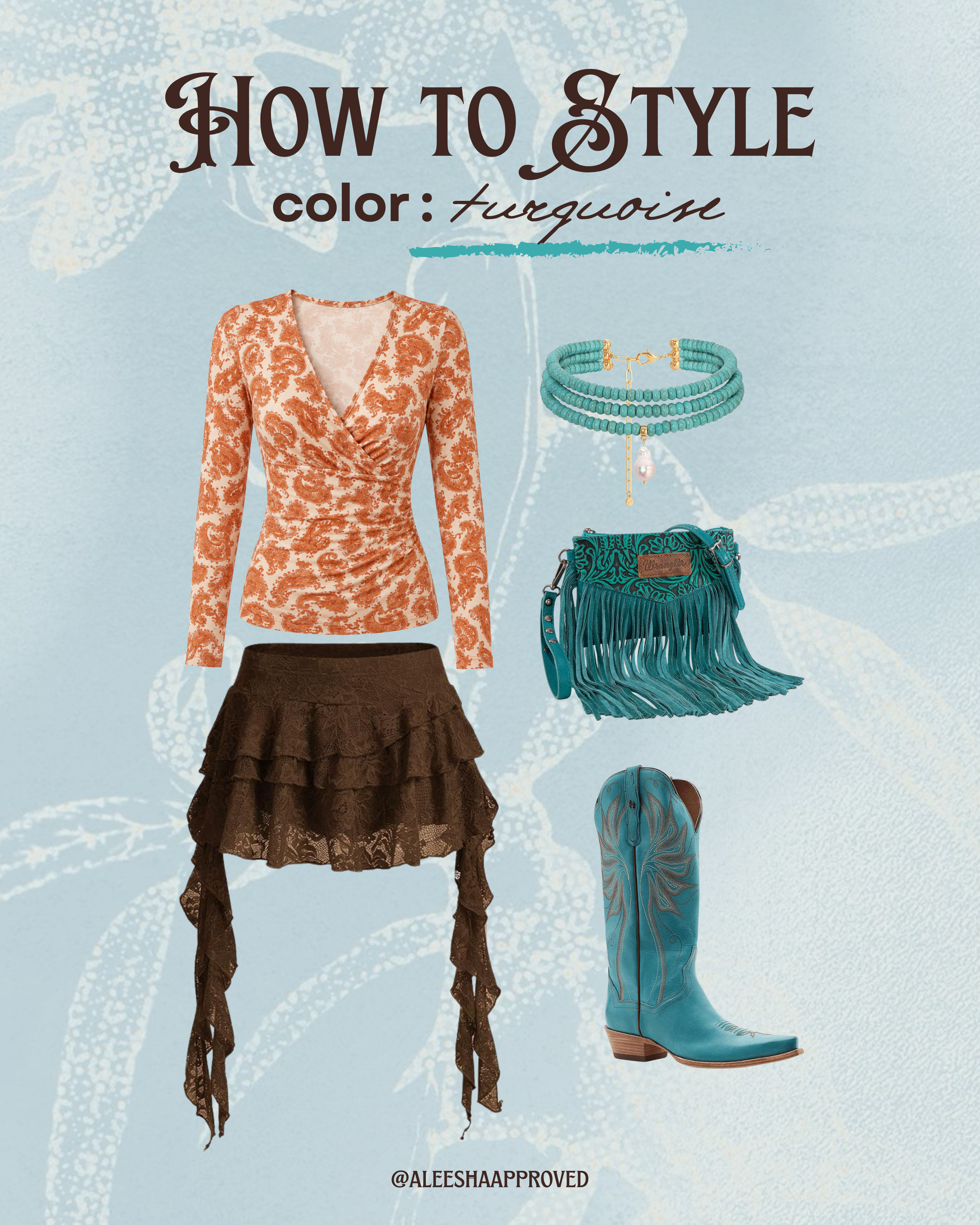 A little western-inspired moment with that pop of turquoise that makes the whole outfit stand out. 

 #LTKootd #LTKSaleAlert #LTKTravel