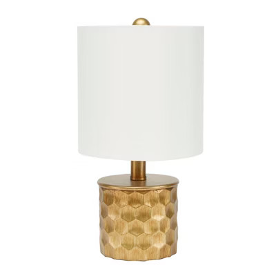 15" The Hive Mini Gilded Silverwood Table Lamp with Shade (Includes CFL Light Bulb) Brushed Gold ... | Target