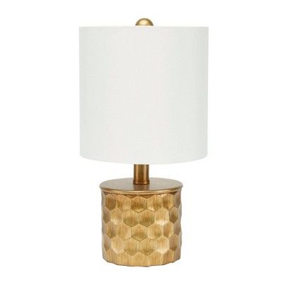 15" The Hive Mini Gilded Silverwood Table Lamp with Shade (Includes CFL Light Bulb) Brushed Gold ... | Target