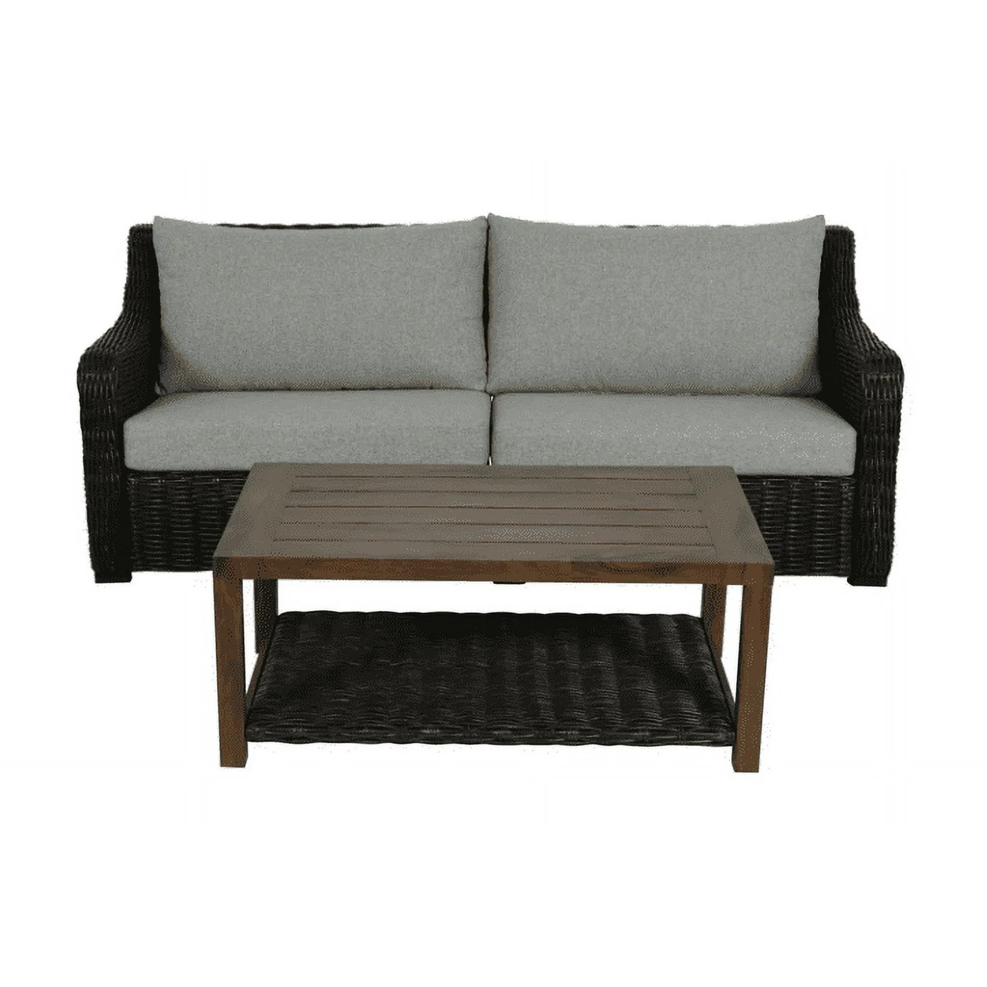 Better Homes & Gardens Bellamy 4 Piece Outdoor Conversation Set, Dark Brown | Walmart (US)