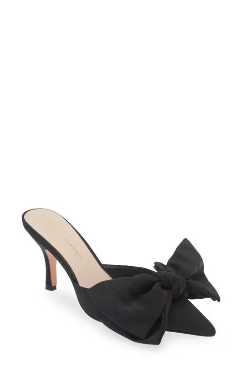 Loeffler Randall Margot Knotted Bow Pointed Toe Mule in Black at Nordstrom, Size 6.5 | Nordstrom