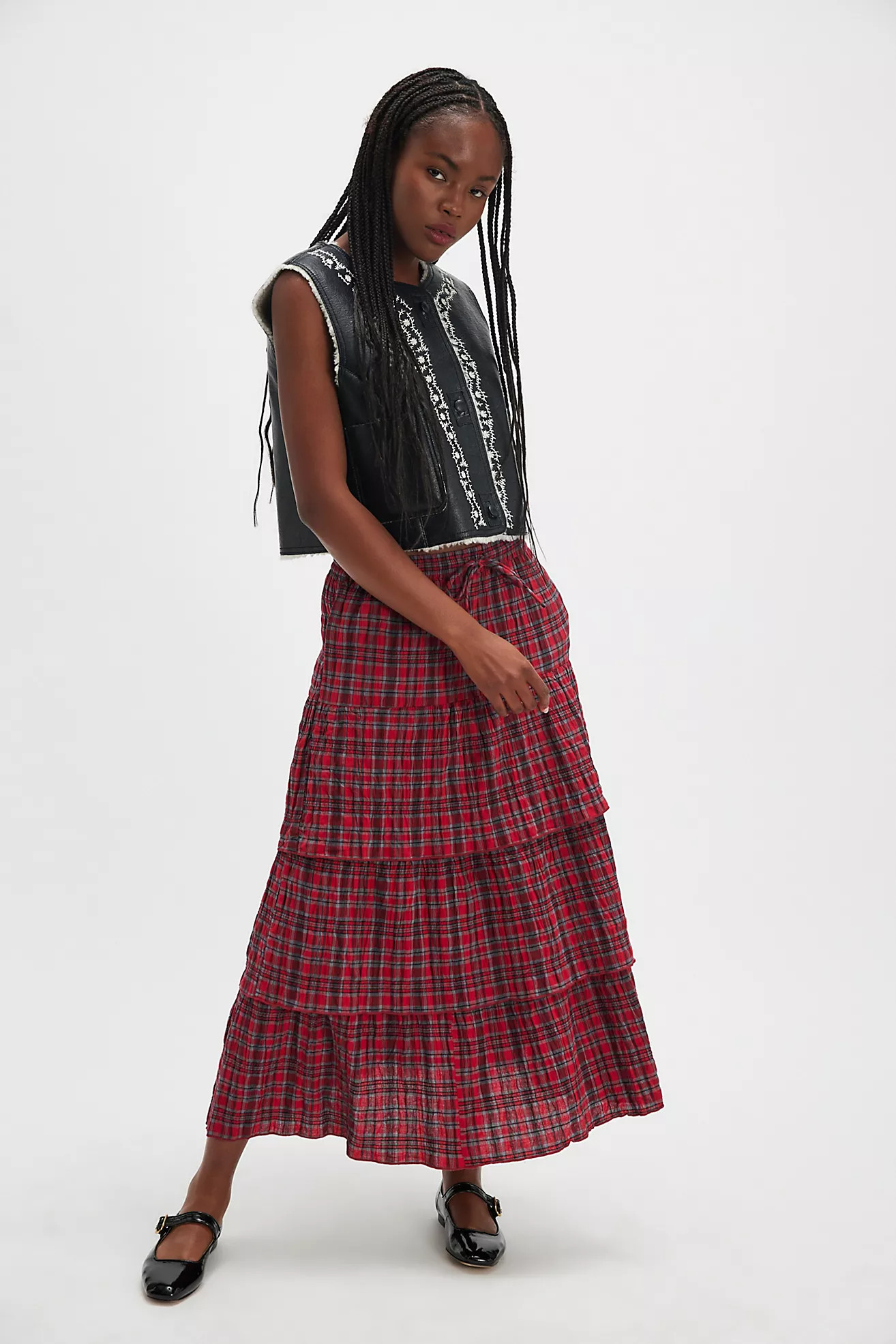 Damson Madder Malik Ra Ra Midi Skirt | Free People (Global - UK&FR Excluded)