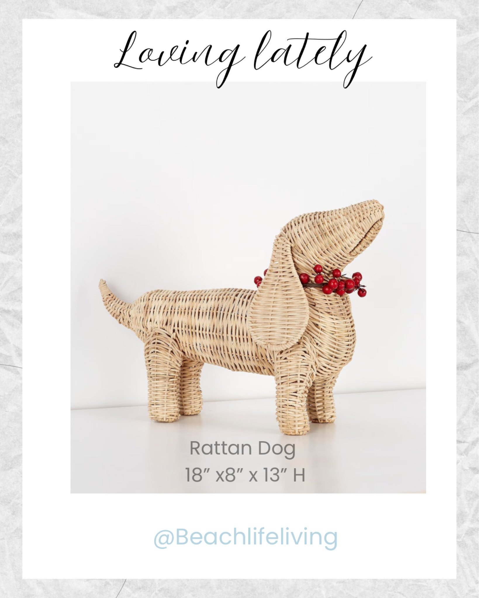 Rattan Christmas Dog 

#LTKSeasonal #LTKHoliday #LTKGiftGuide