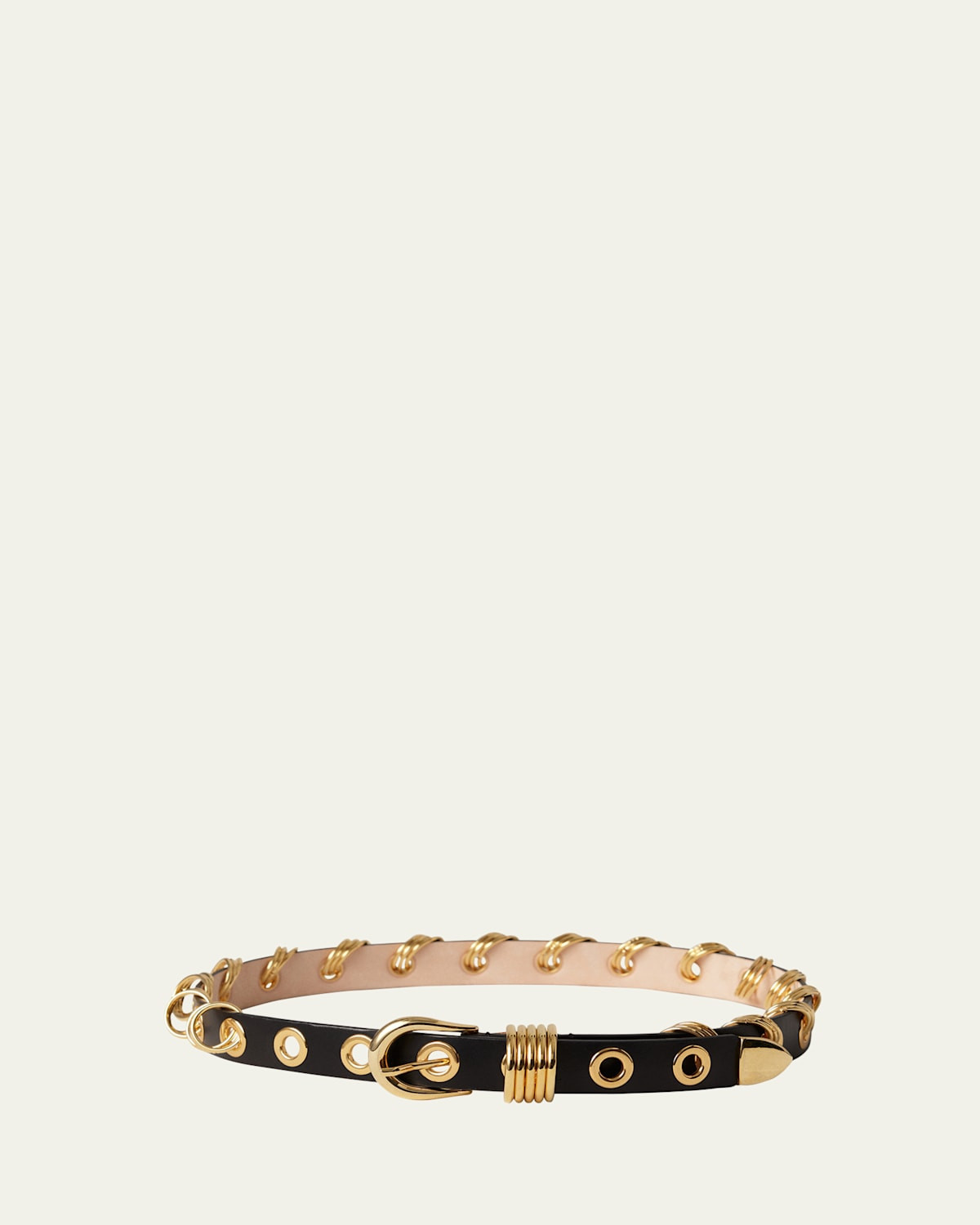 Revenge Grommet Rivet & Rings Leather Belt | Bergdorf Goodman