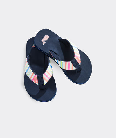 Girls' Multi Stripe Foam Flip-Flops | vineyard vines