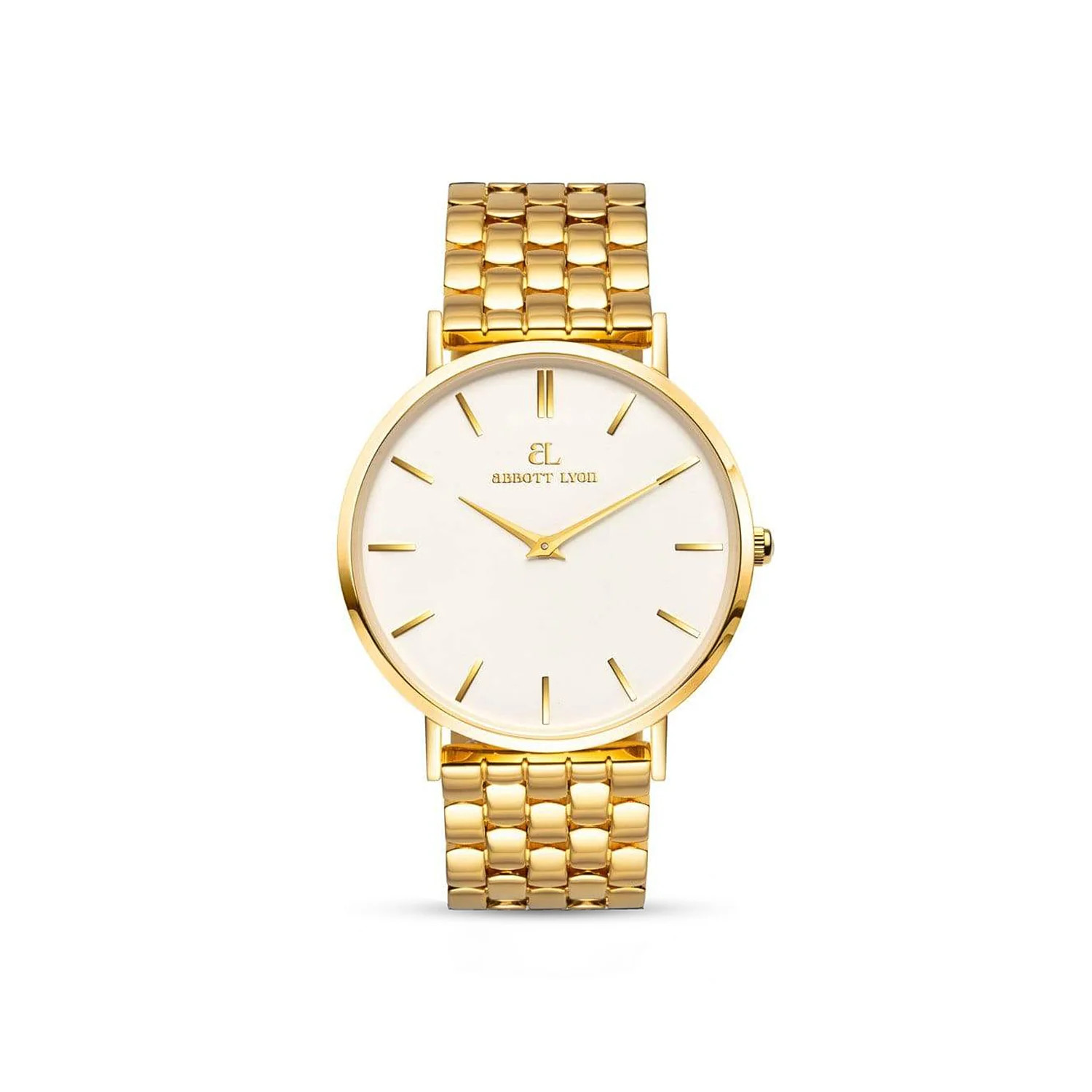 Gold Kensington Link 40 Watch | Abbott Lyon