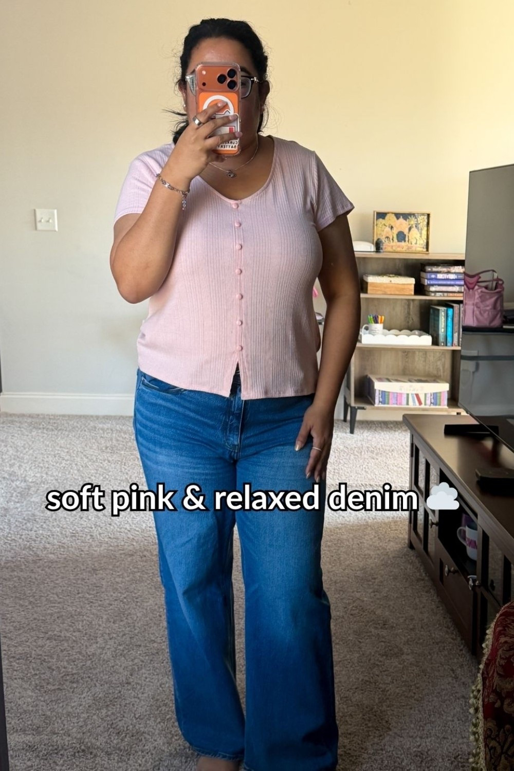 There’s something about soft pink and light wash denim that just feels so classic.
I found this V-neck cap sleeve top at Kohl’s and knew it would be a staple for the season. It’s light, breathable, and has the prettiest button details. I paired it into my favorite relaxed jeans for a silhouette that’s flattering but totally relaxed. @kohls @Quince

#LTKdayinmylife #LTKootd