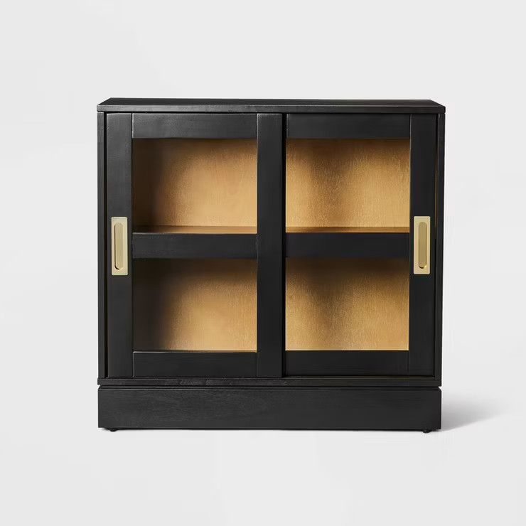 32" Promontory Sliding Glass 2 Door Cabinet - Threshold™ designed with Studio McGee | Target