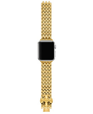 Tory Burch Gold-Tone Stainless Steel Bracelet For Apple Watch® 38mm-45mm - Macy's | Macy's