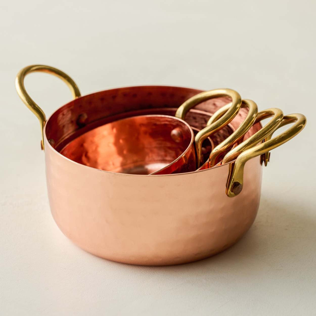 Hammered Copper & Gold Measuring Cups | Magnolia