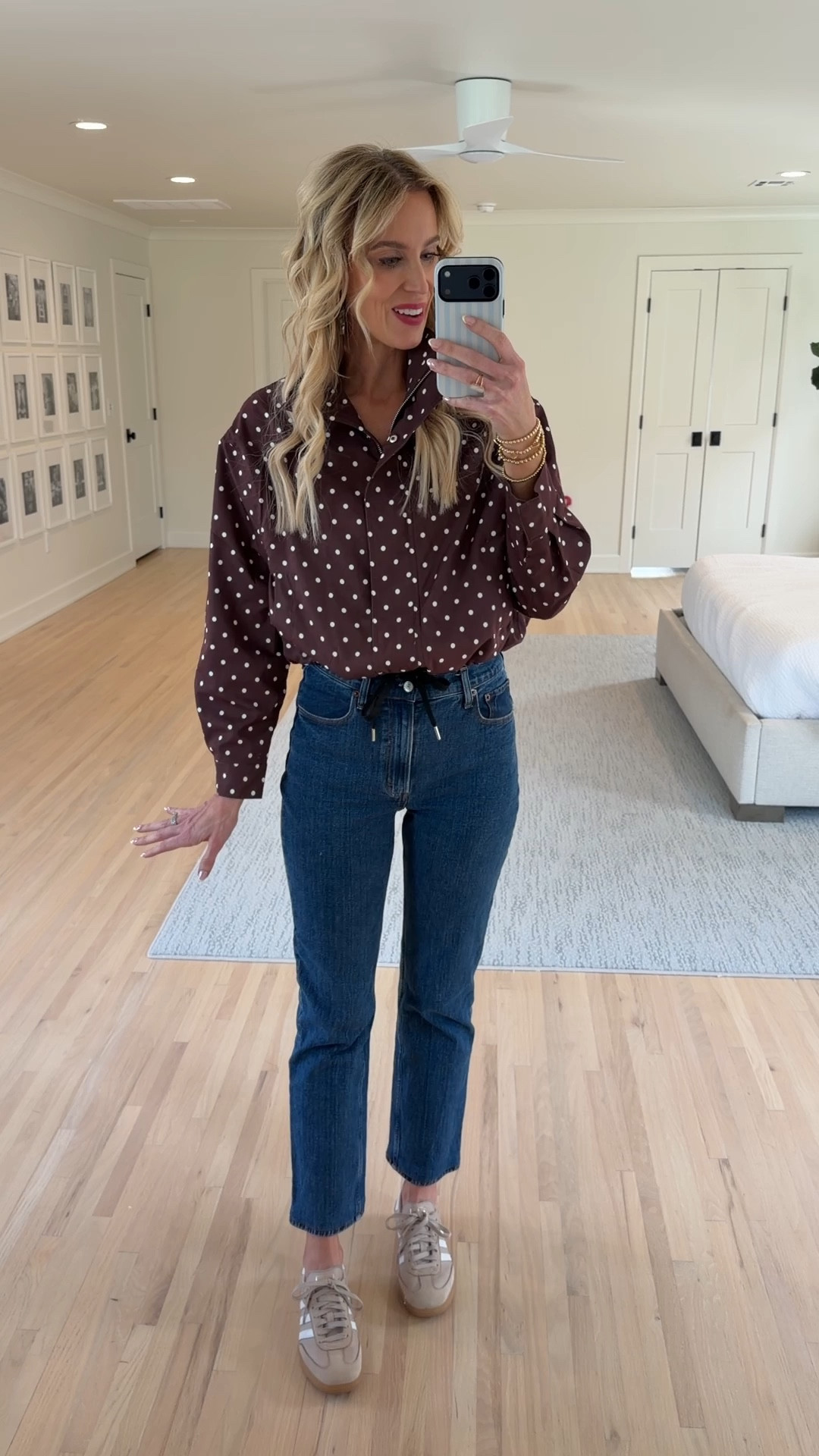 Amazon polka dot jacket is so cute!