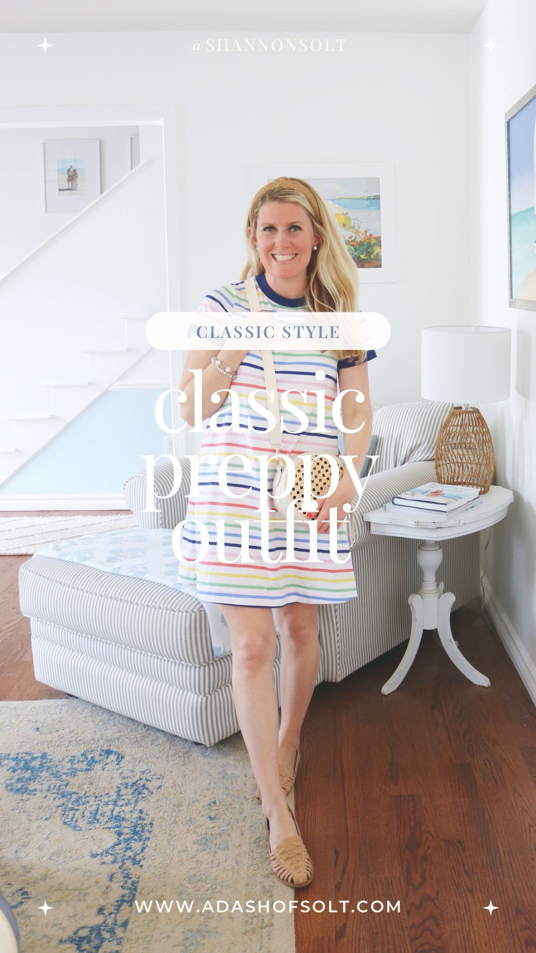 When I find something I love, I will wear it over and over. Probably every day! And that’s how clothes should be worn - with love and confidence and an immense appreciation for them. 🩵

Classic style, spring outfit, summer outfit, striped dress, rainbow stripes, T-shirt dress, Duffield Lane, casual outfit, casual style, coastal style, coastal outfit, preppy outfit, preppy style, knot headband, rattan headband, cane crossbody, woven leather flats 

#summerstyle #summerdress #stripeddress #wovenflats #casualstyle #tshirtdress 

#LTKStyleTip #LTKSeasonal #LTKFindsUnder100