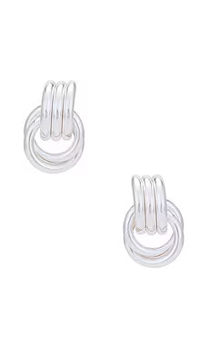 Heaven Mayhem Mini Knot Earrings in Silver from Revolve.com | Revolve Clothing (Global)