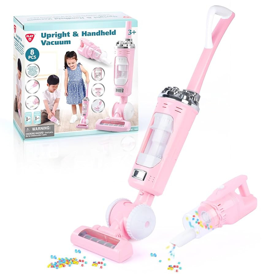 Kids Vacuum Cleaner Toy Set for Toddlers - 2PCS Toy Vacuum Sets for Toddlers 3+ Toddler Vacuum To... | Amazon (US)