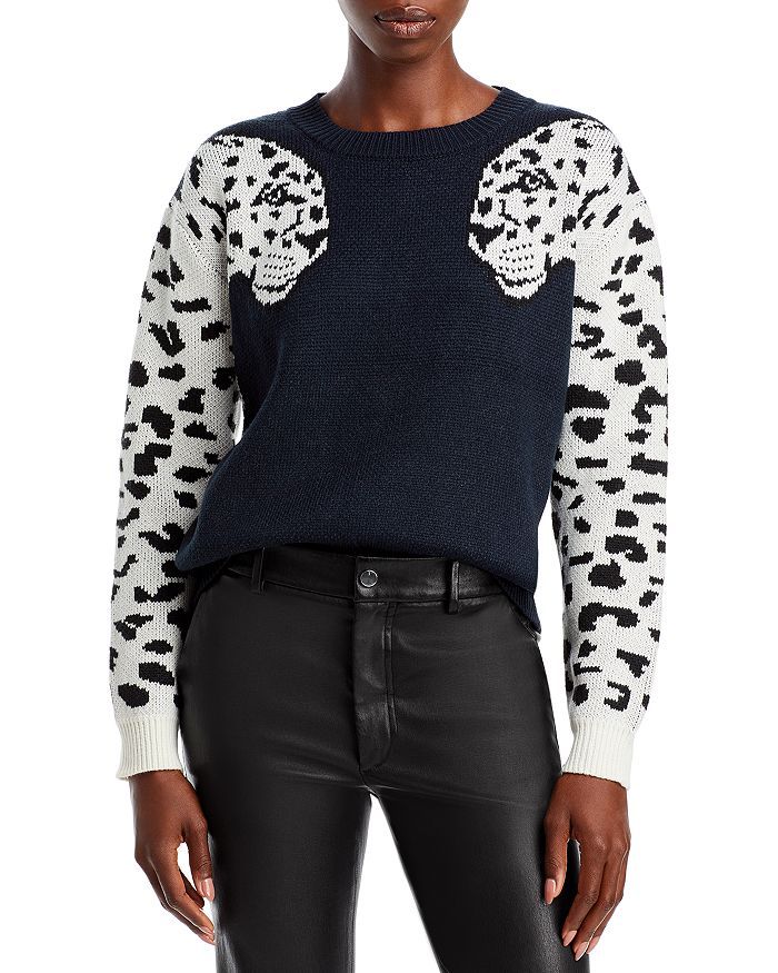 Leopard Intarsia Crewneck Sweater - 100% Exclusive | Bloomingdale's (US)