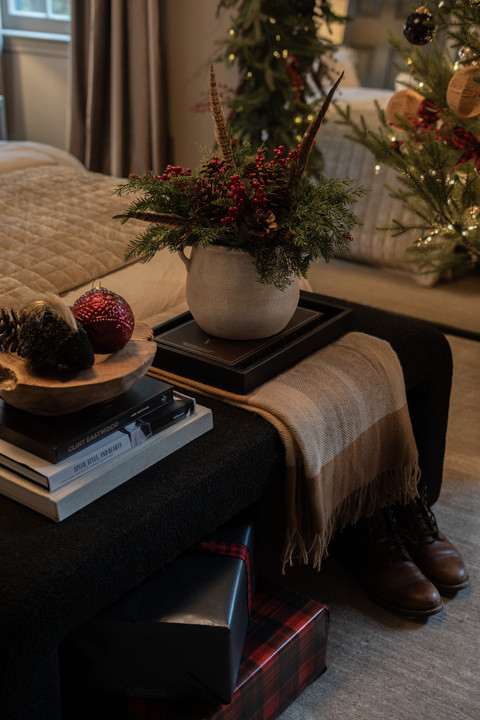 OMG stop!!! This Christmas bedroom is EVERYTHING — the cozy plaid, the warm holiday lights, the classic Ralph Lauren vibes… I’m literally melting. It feels like the perfect mix of festive decor, winter coziness, and timeless style. I swear I could curl up here with hot cocoa and never leave. This whole space is giving luxury Christmas magic and I’m so here for it!  

 #LTKHoliday #LTKSeasonal #LTKHome