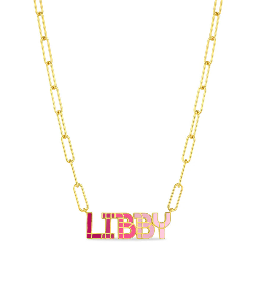 Ombre Nameplate Enamel Necklace | Juler's Row